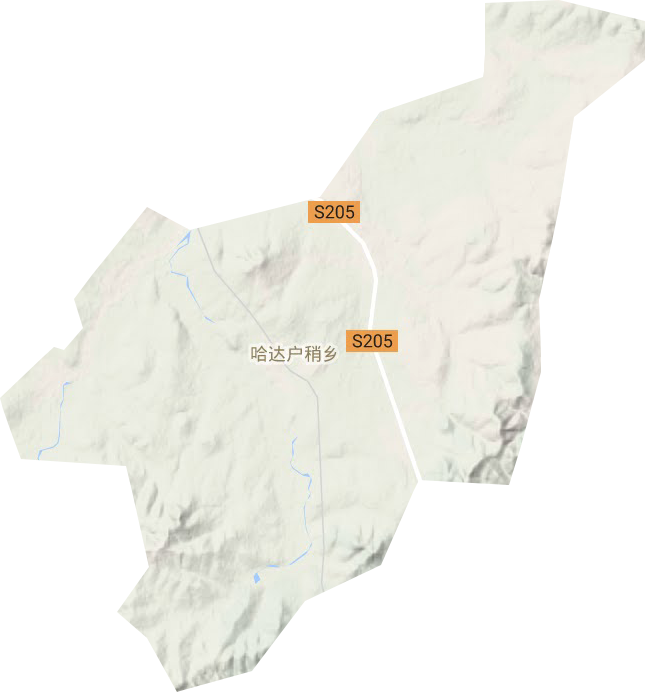 哈达户稍镇地形地图