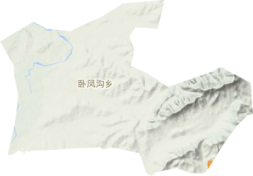 卧凤沟乡地形地图