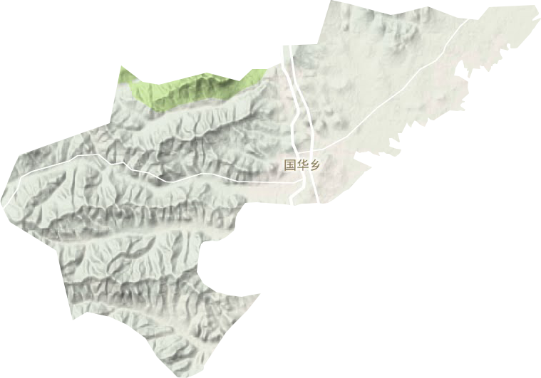 国华乡地形地图