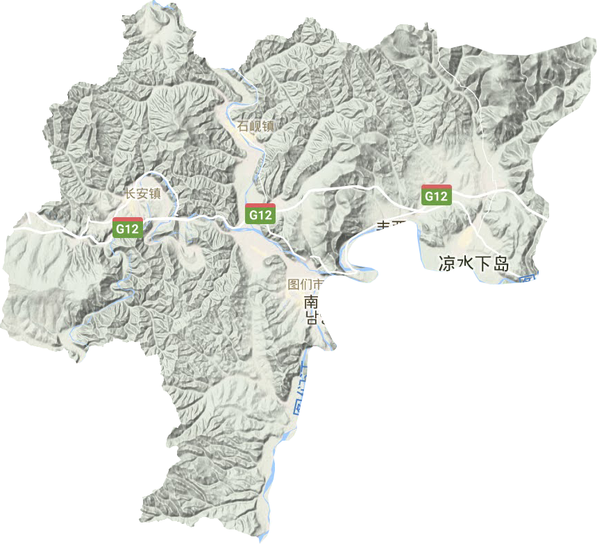 图们市地形地图