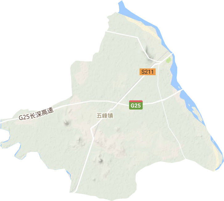 五峰镇地形地图