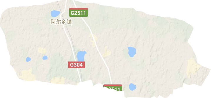 阿尔乡镇地形地图