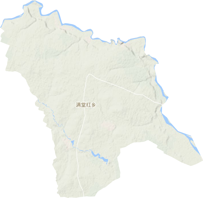 满堂红镇地形地图