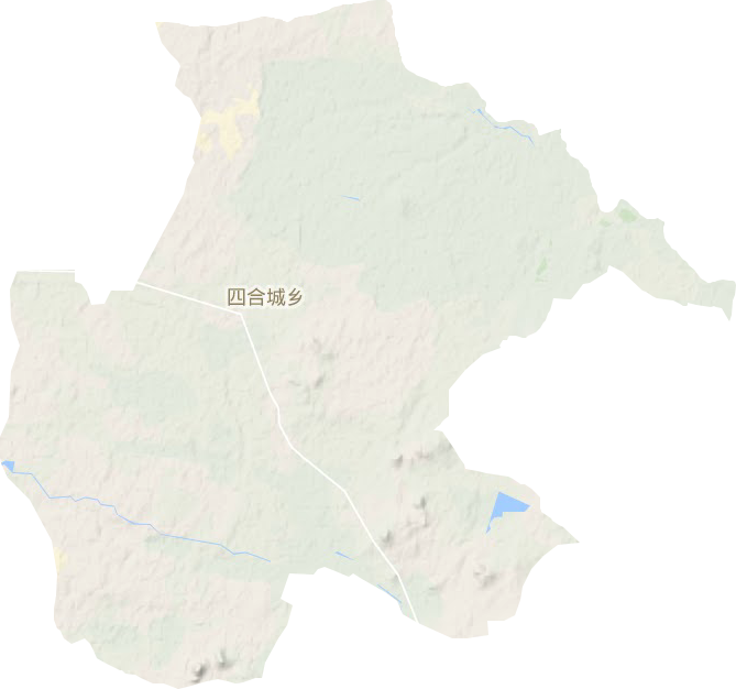 四合城镇地形地图