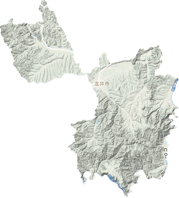 龙井市地形地图
