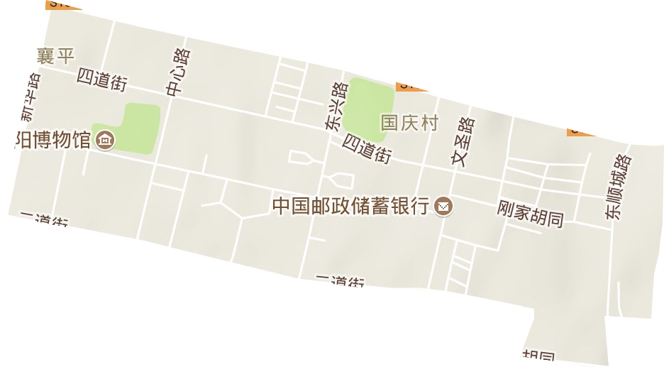 襄平街道地形地图