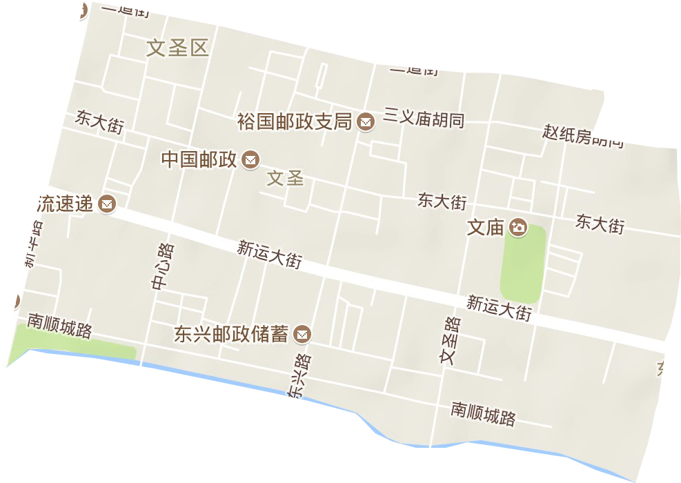 文圣街道地形地图