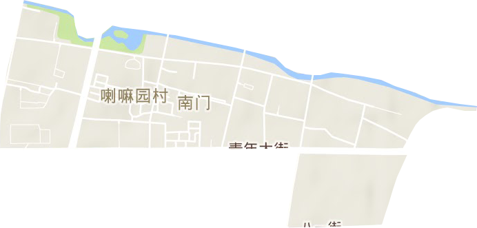 南门街道地形地图