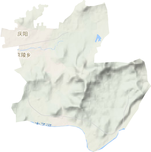庆阳街道地形地图