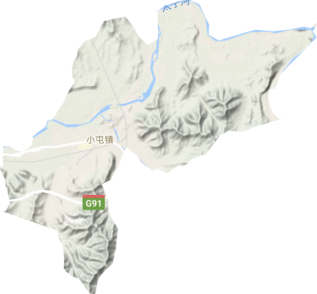 小屯镇地形地图