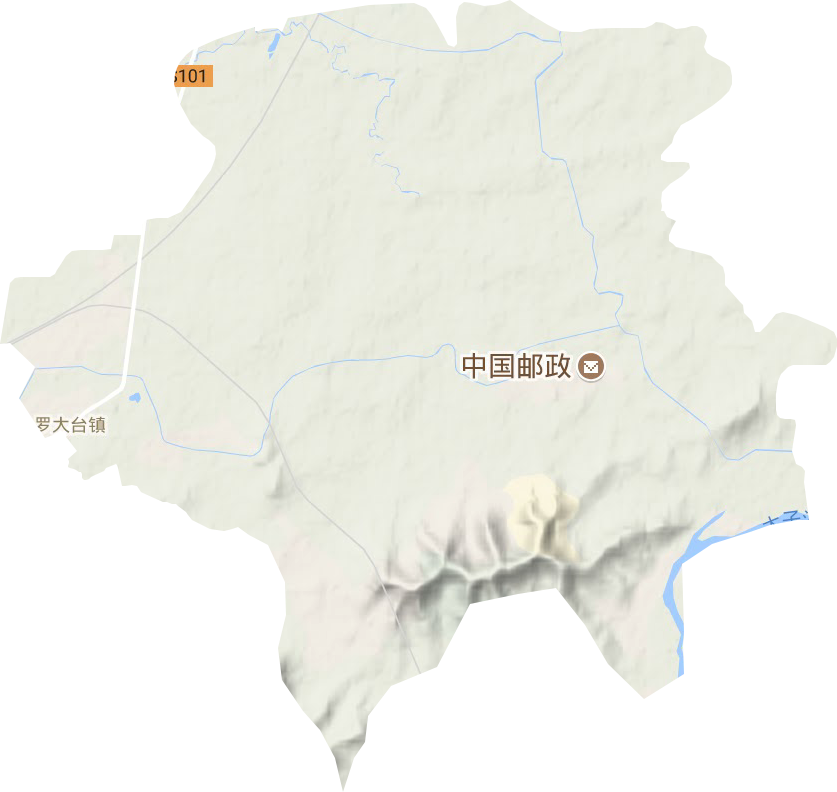 罗大台镇地形地图
