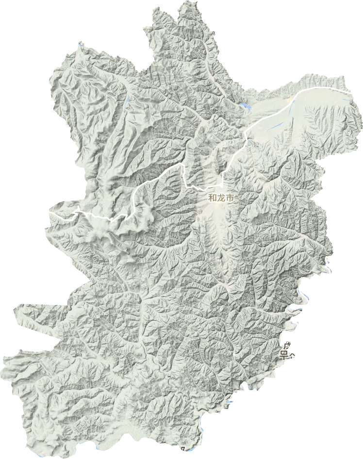 和龙市地形地图