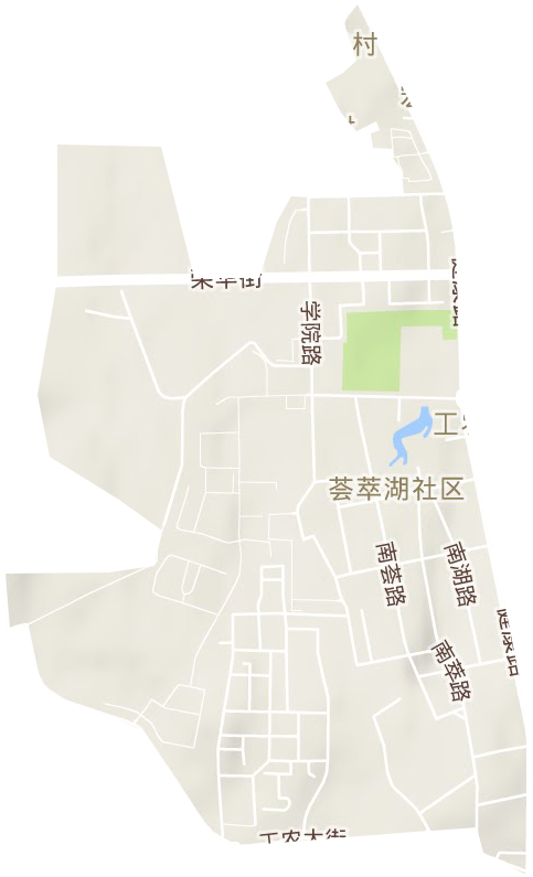 工农街道地形地图