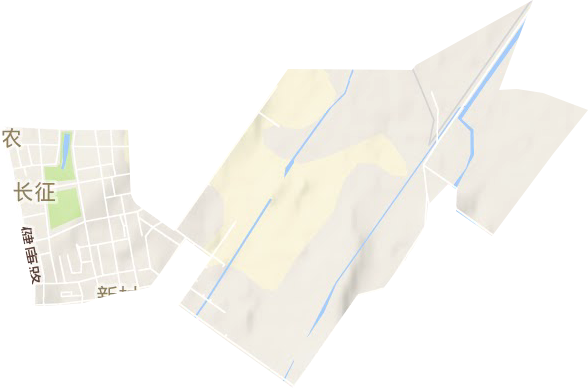 长征街道地形地图