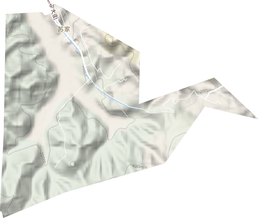 苏家街道地形地图