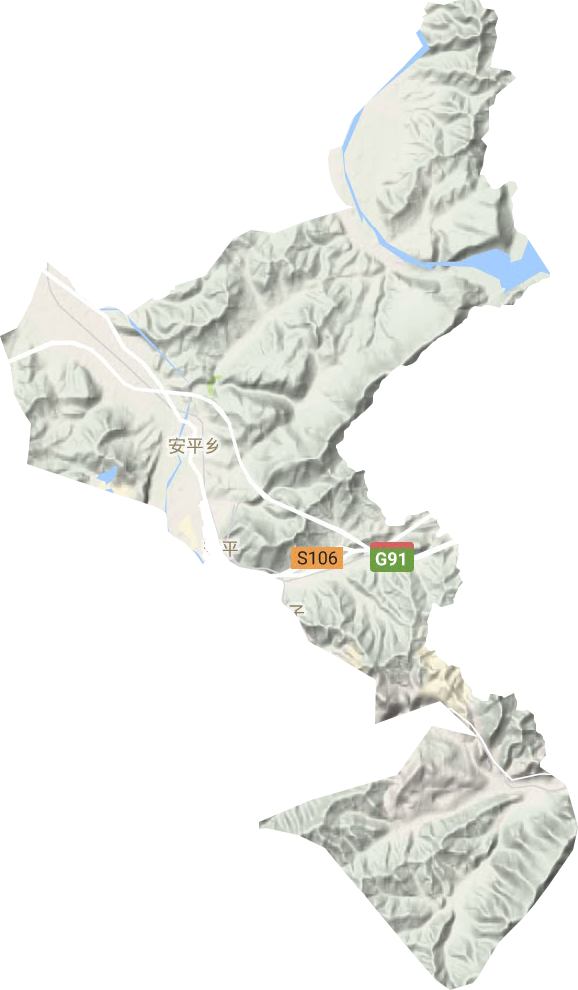 安平乡地形地图
