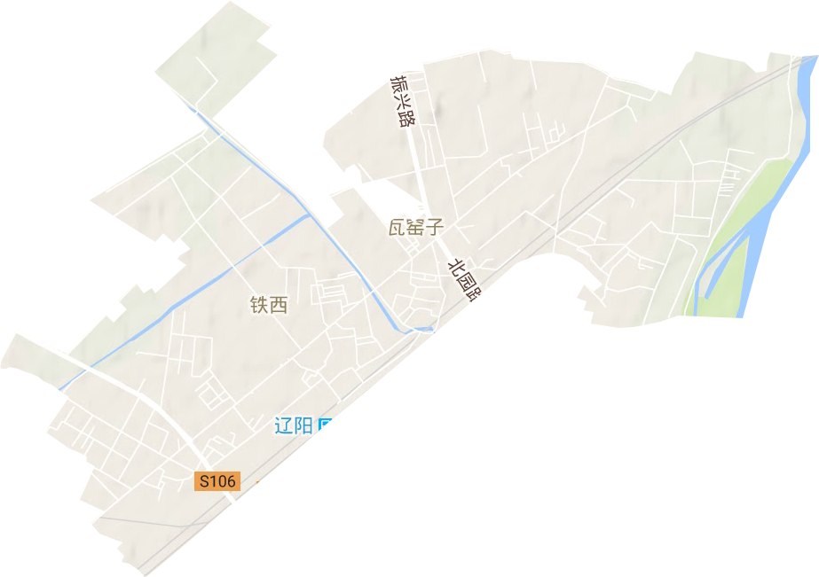 铁西街道地形地图
