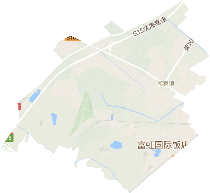 祁家镇地形地图