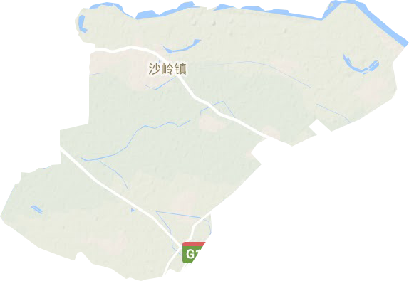 沙岭镇地形地图
