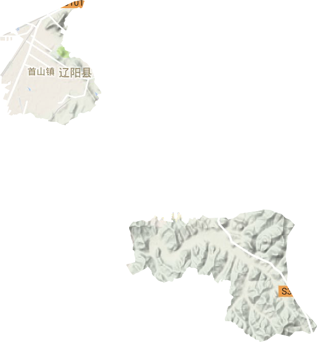 首山镇地形地图