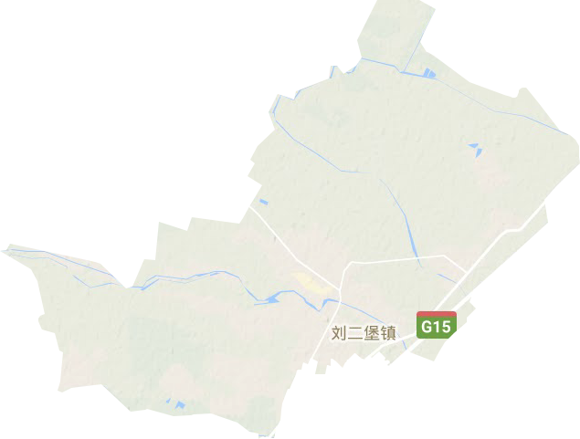 刘二堡镇地形地图