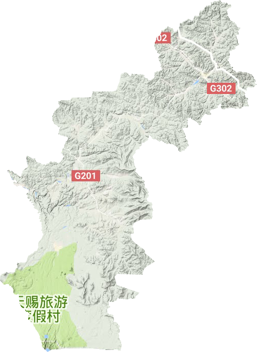 安图县地形地图