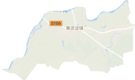 黄泥洼镇地形地图