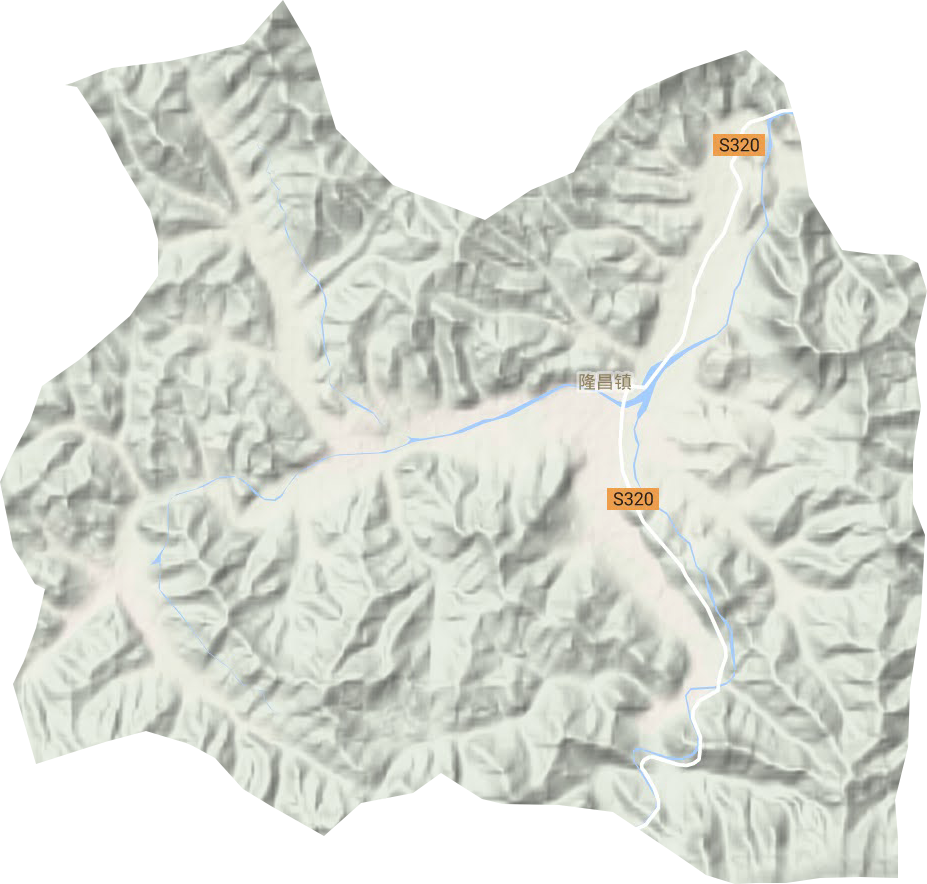 隆昌镇地形地图