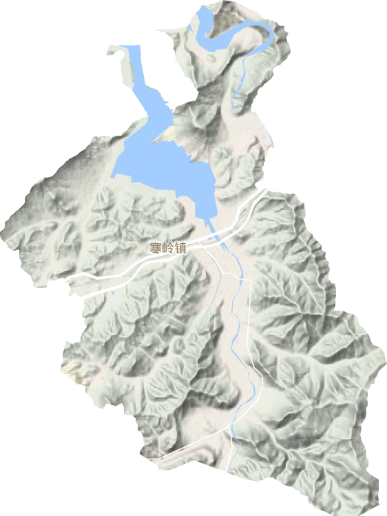 寒岭镇地形地图