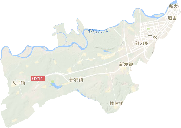 道里区地形地图