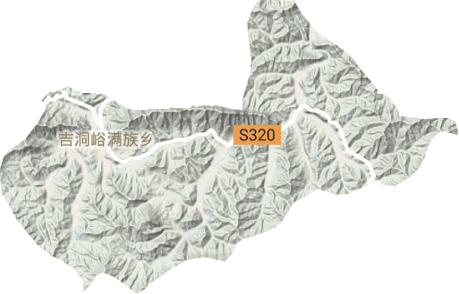 吉洞峪满族乡地形地图
