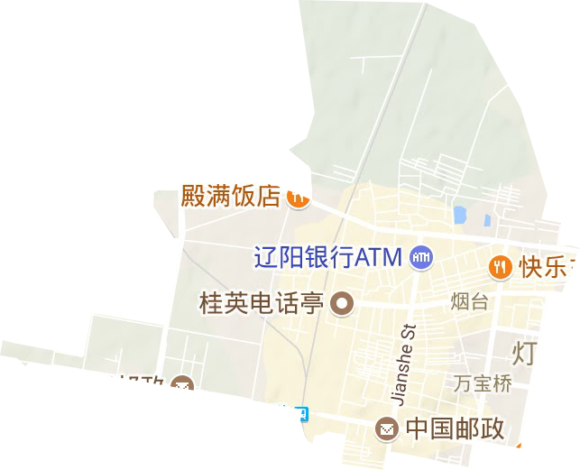 烟台街道地形地图