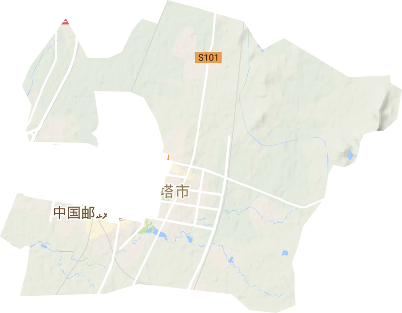 万宝桥街道地形地图