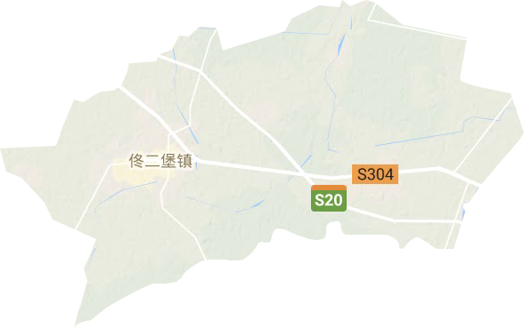 佟二堡镇地形地图