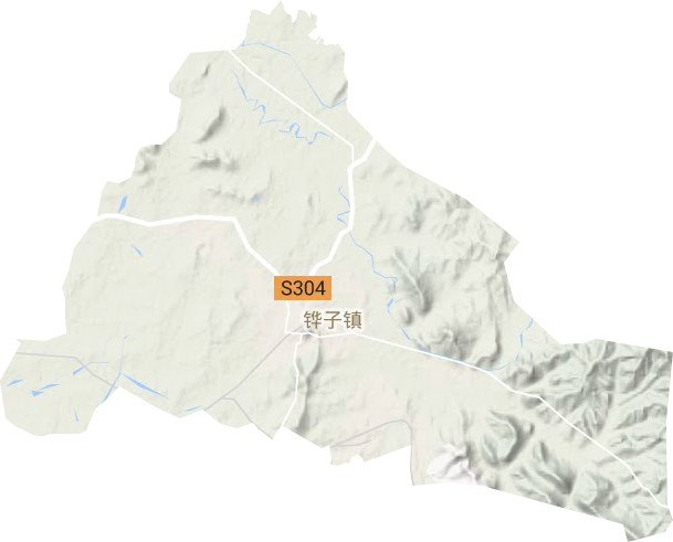 铧子镇地形地图