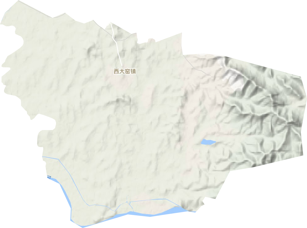 西大窑镇地形地图