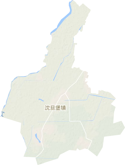 沈旦堡镇地形地图