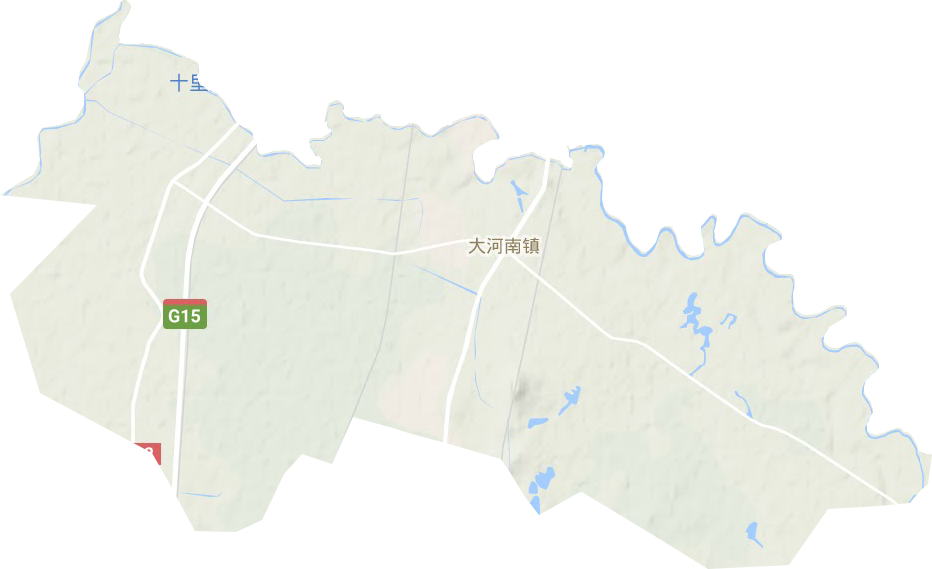 大河南镇地形地图