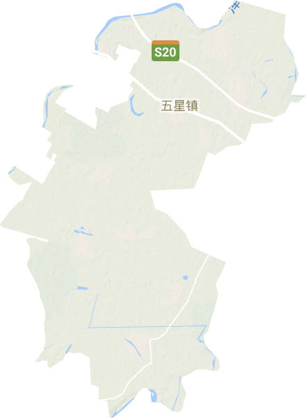 五星镇地形地图