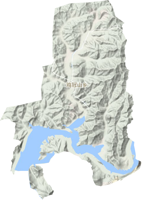 鸡冠山乡地形地图