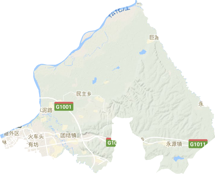 道外区地形地图
