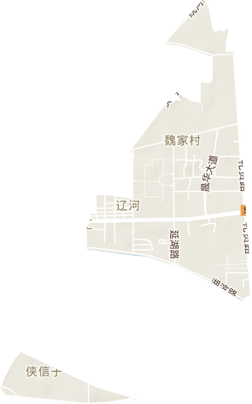辽河街道地形地图