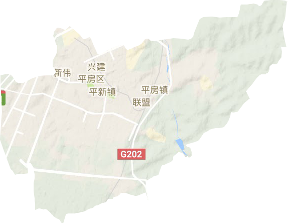 平房区地形地图