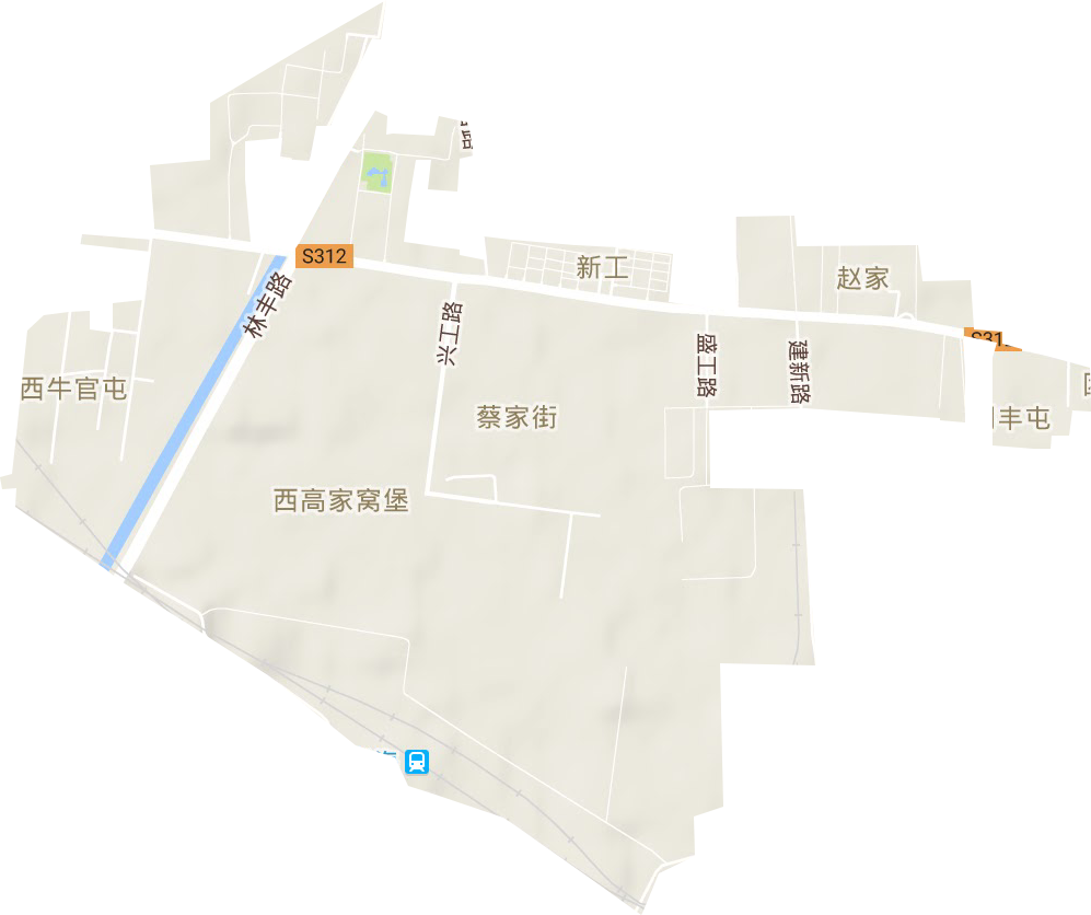 新工街道地形地图