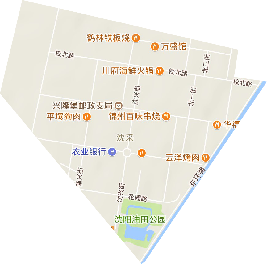 沈采街道地形地图