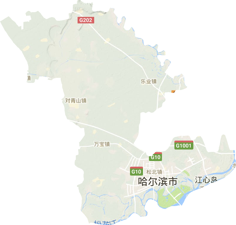 松北区地形地图