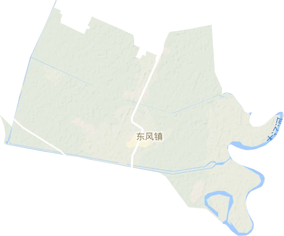东风镇地形地图