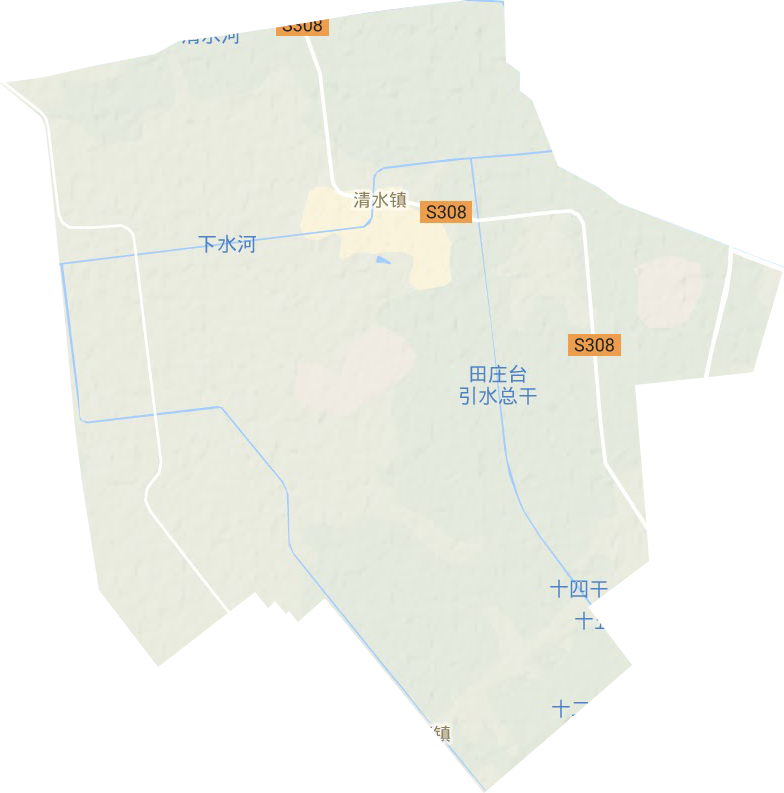 清水镇地形地图