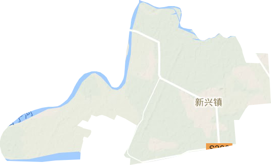 新兴镇地形地图