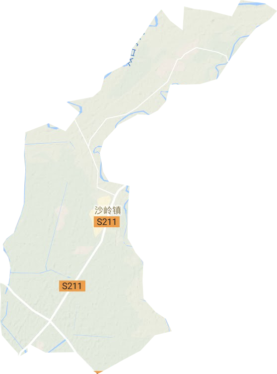 沙岭镇地形地图